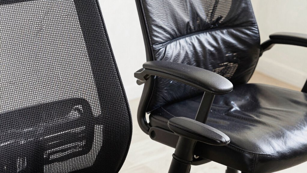 mesh promotes airflow leather traps heat