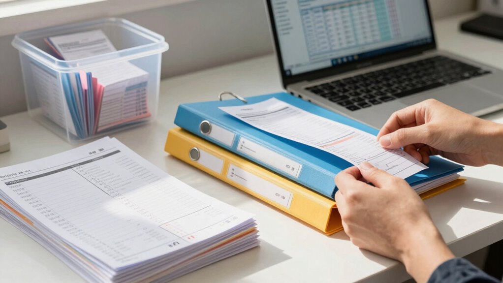 organized receipt filing system