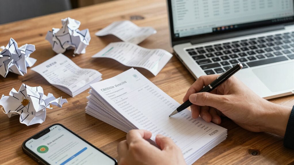 organizing business expense receipts