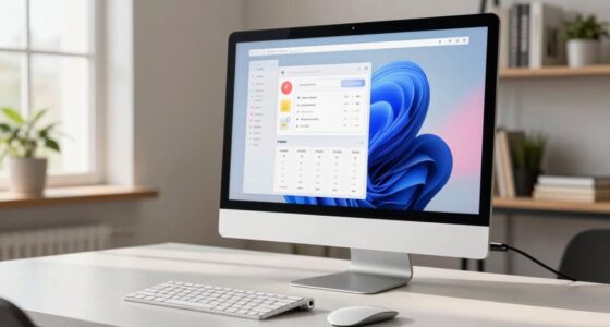 simplified home office setup