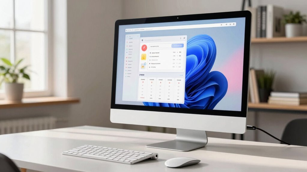 simplified home office setup