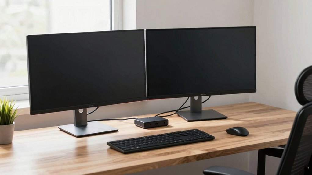 two monitor tax workstation setup