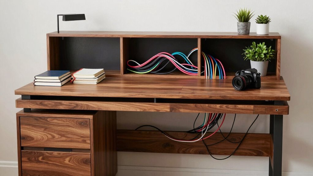 clutter free wireless cable management