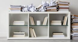 cluttered paper archives