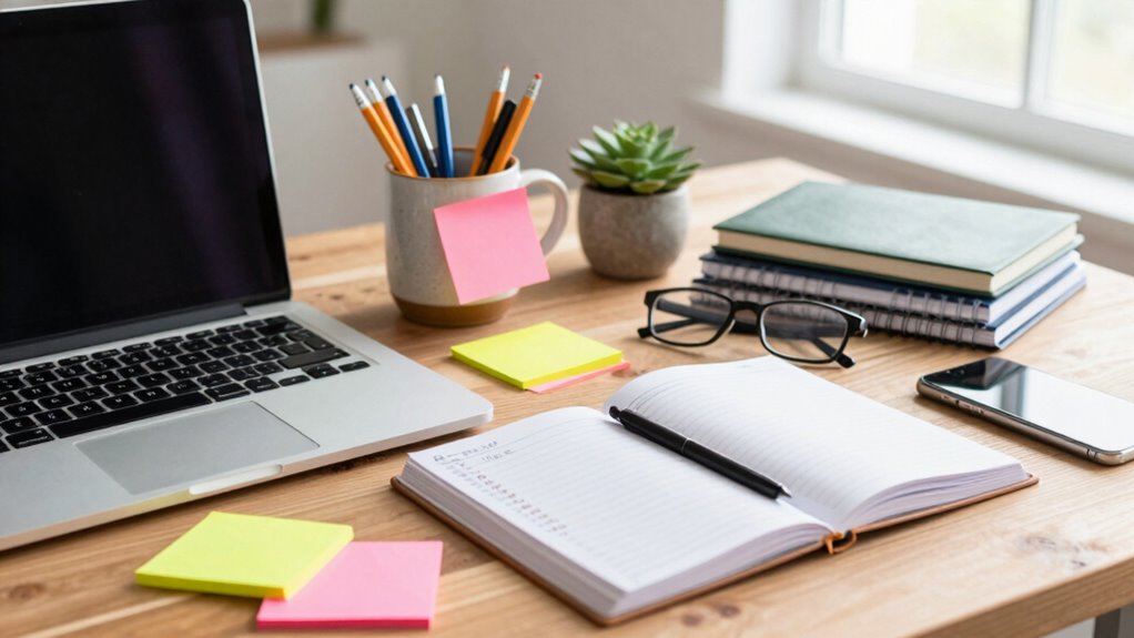 desk essentials versus clutter