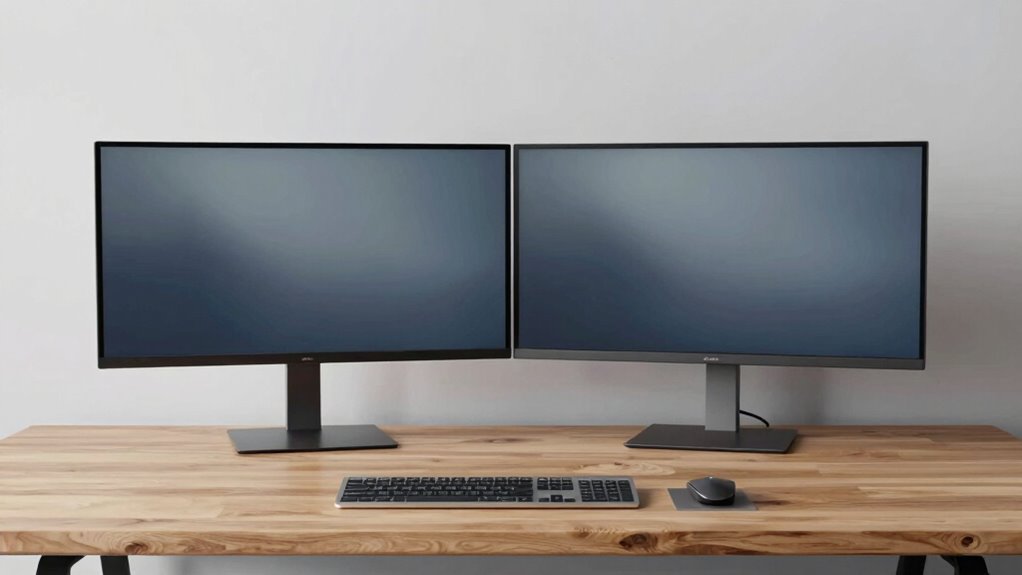 ergonomic dual monitor setup