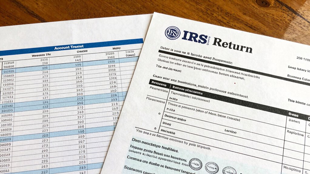 irs account vs return transcripts
