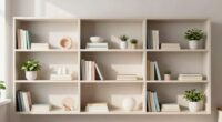 minimalist shelf styling technique