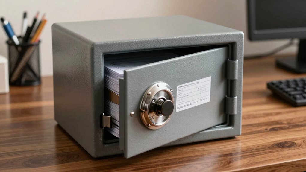securely store paper checks