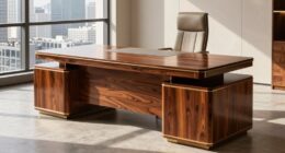 size of executive desk